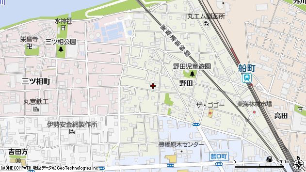 〒441-8001 愛知県豊橋市野田町の地図