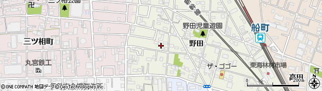 愛知県豊橋市野田町（野田）周辺の地図