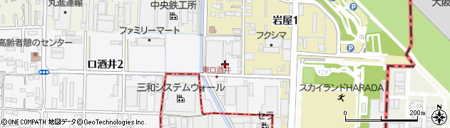 兵庫県伊丹市口酒井（六ノ坪）周辺の地図
