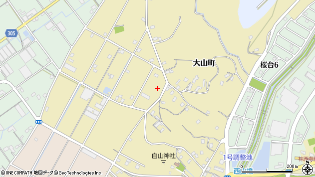 〒431-1102 静岡県浜松市中央区大山町の地図