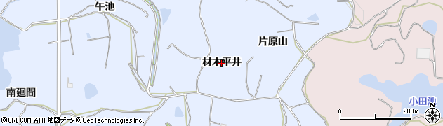 愛知県美浜町（知多郡）奥田（材木平井）周辺の地図