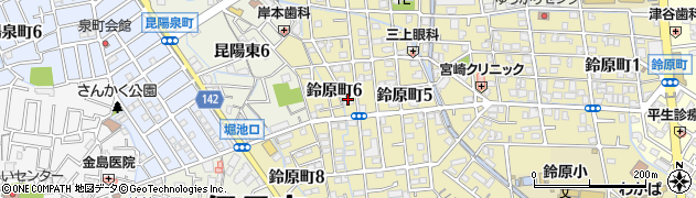 兵庫県伊丹市鈴原町6丁目周辺の地図