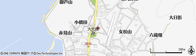愛知県蒲郡市西浦町（丸山）周辺の地図