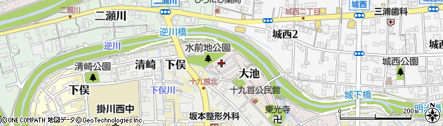 静岡県掛川市大池1445周辺の地図