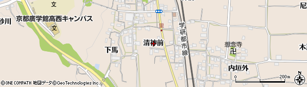 京都府精華町（相楽郡）下狛（清神前）周辺の地図