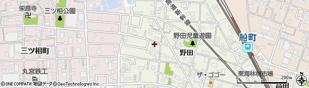 愛知県豊橋市野田町周辺の地図