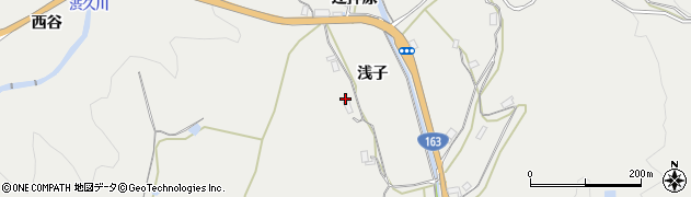 京都府南山城村（相楽郡）北大河原（浅子）周辺の地図