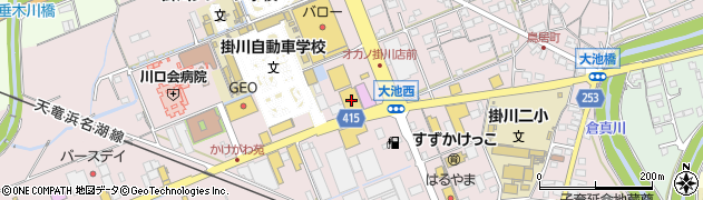 静岡県掛川市大池626周辺の地図
