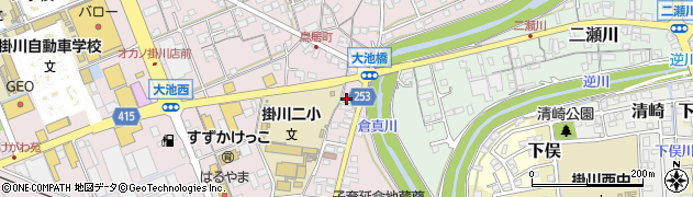 静岡県掛川市大池363周辺の地図