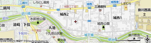 鐘庵 掛川城西店周辺の地図