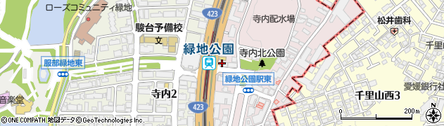 ファミリーマート緑地公園駅東店周辺の地図