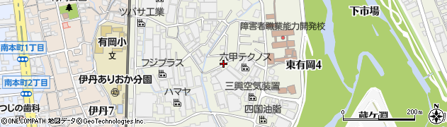 兵庫県伊丹市東有岡周辺の地図
