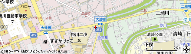 静岡県掛川市大池361周辺の地図
