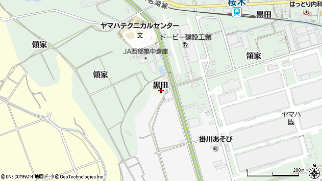 〒436-0223 静岡県掛川市黒田の地図