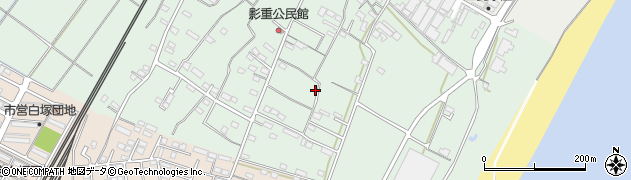 三重県津市河芸町影重周辺の地図