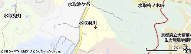 京都府京田辺市水取羽川周辺の地図