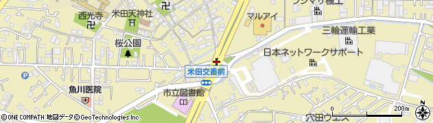 米田交番北周辺の地図
