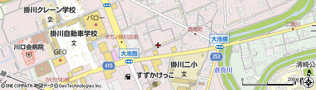 静岡県掛川市大池617周辺の地図