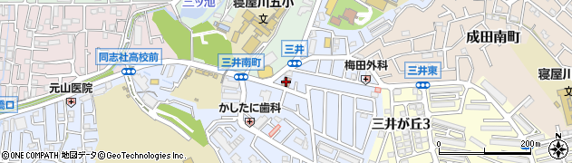寝屋川消防署三井出張所周辺の地図