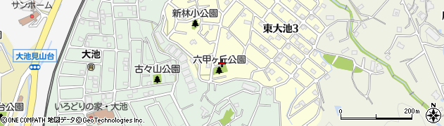 六甲が丘公園周辺の地図