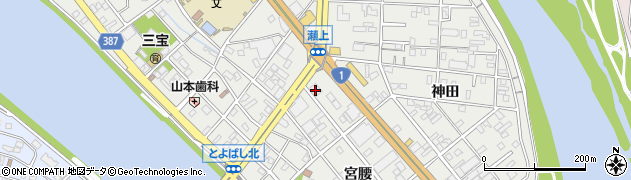 豊橋信用金庫下地支店周辺の地図