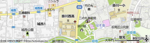 掛川停車場線周辺の地図
