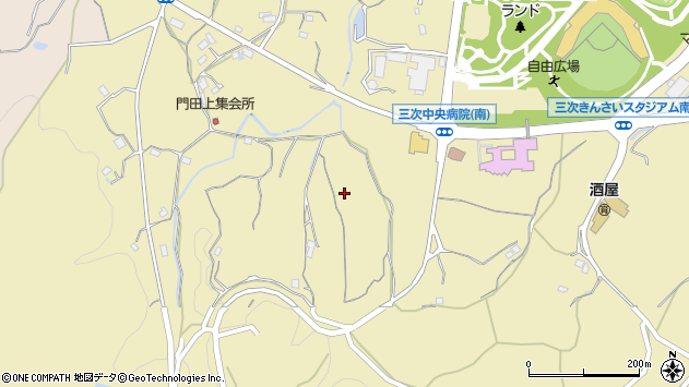 〒728-0023 広島県三次市東酒屋町の地図