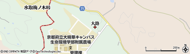 京都府精華町（相楽郡）北稲八間（大路）周辺の地図