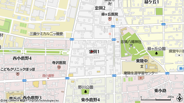 〒440-0004 愛知県豊橋市忠興の地図