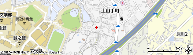 大阪府吹田市上山手町16周辺の地図