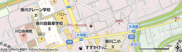 静岡県掛川市大池14周辺の地図