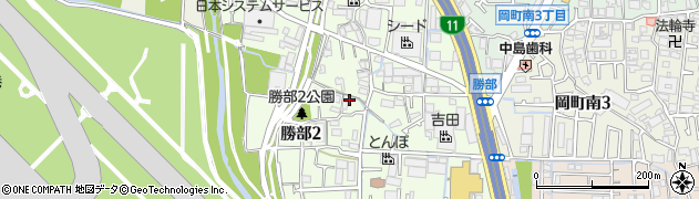 大阪府豊中市勝部周辺の地図