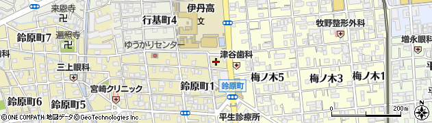 兵庫県伊丹市鈴原町1丁目周辺の地図