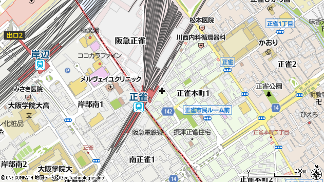 〒566-0024 大阪府摂津市正雀本町の地図