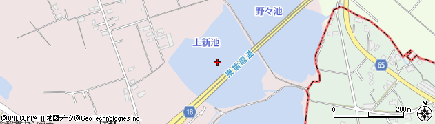 上新池周辺の地図