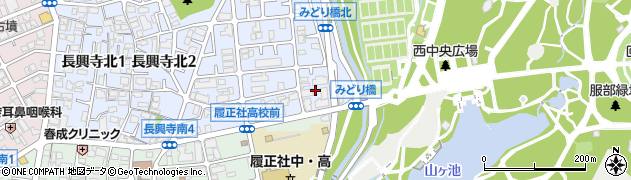 大阪府豊中市長興寺北3丁目3周辺の地図