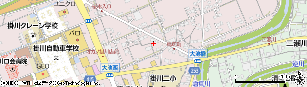 静岡県掛川市大池609周辺の地図