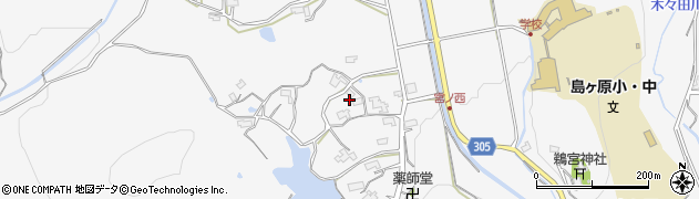 三重県伊賀市島ヶ原（中村）周辺の地図