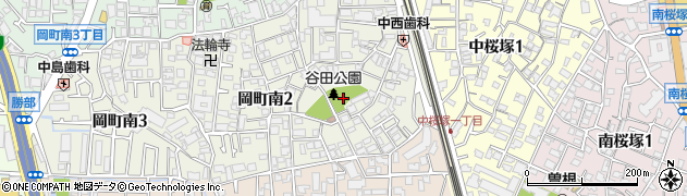 谷田公園周辺の地図