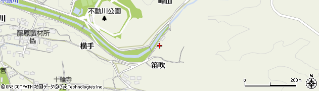京都府木津川市山城町平尾（笛吹）周辺の地図