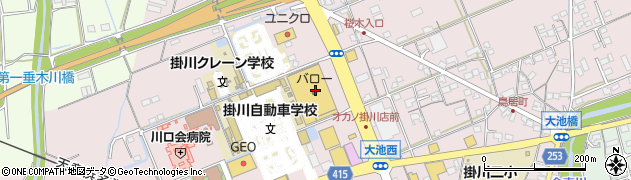 バロー掛川店周辺の地図
