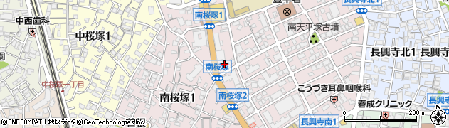 南桜塚会館周辺の地図