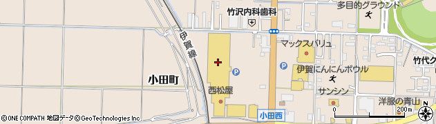 コメリパワー上野店周辺の地図