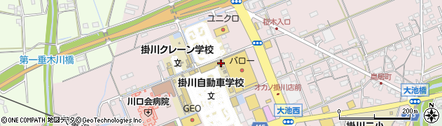静岡県掛川市大池533周辺の地図