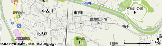 京都府木津川市山城町平尾東古川23周辺の地図