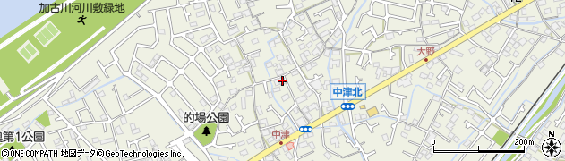 兵庫県加古川市加古川町中津417周辺の地図