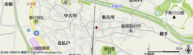 京都府木津川市山城町平尾東古川57周辺の地図