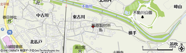 京都府木津川市山城町平尾東古川7周辺の地図