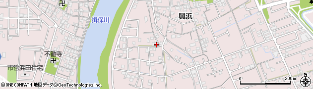 兵庫県姫路市網干区興浜612周辺の地図