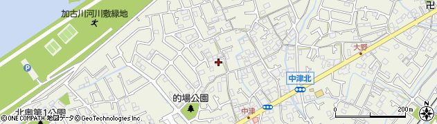 兵庫県加古川市加古川町中津278周辺の地図